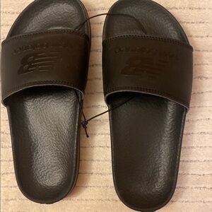 New Balance Black Slide Sandals